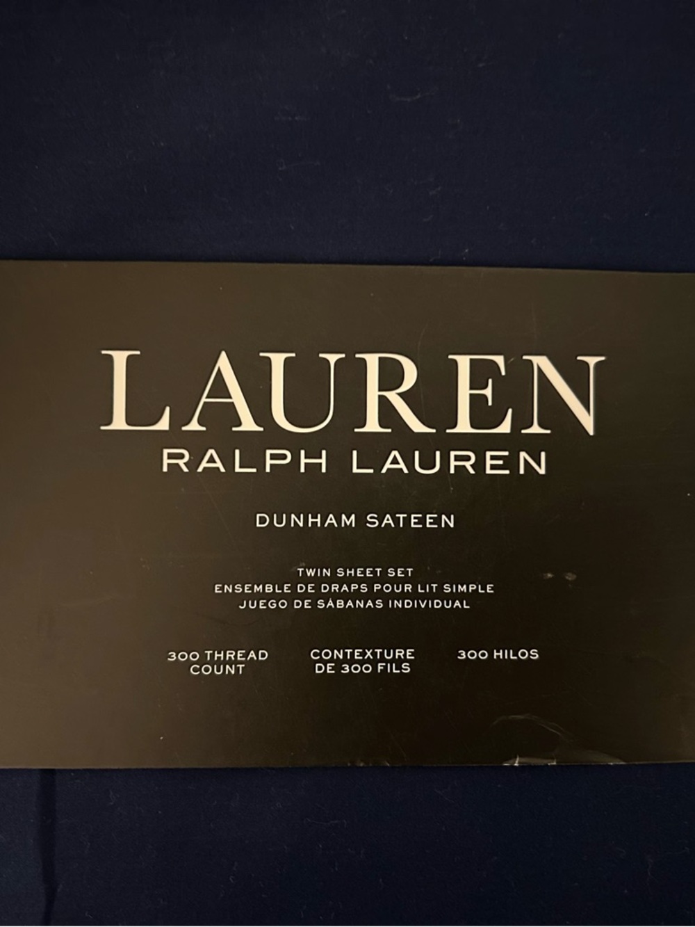 Lauren Ralph Lauren Navy Dunham Sateen Twin Sheet Set